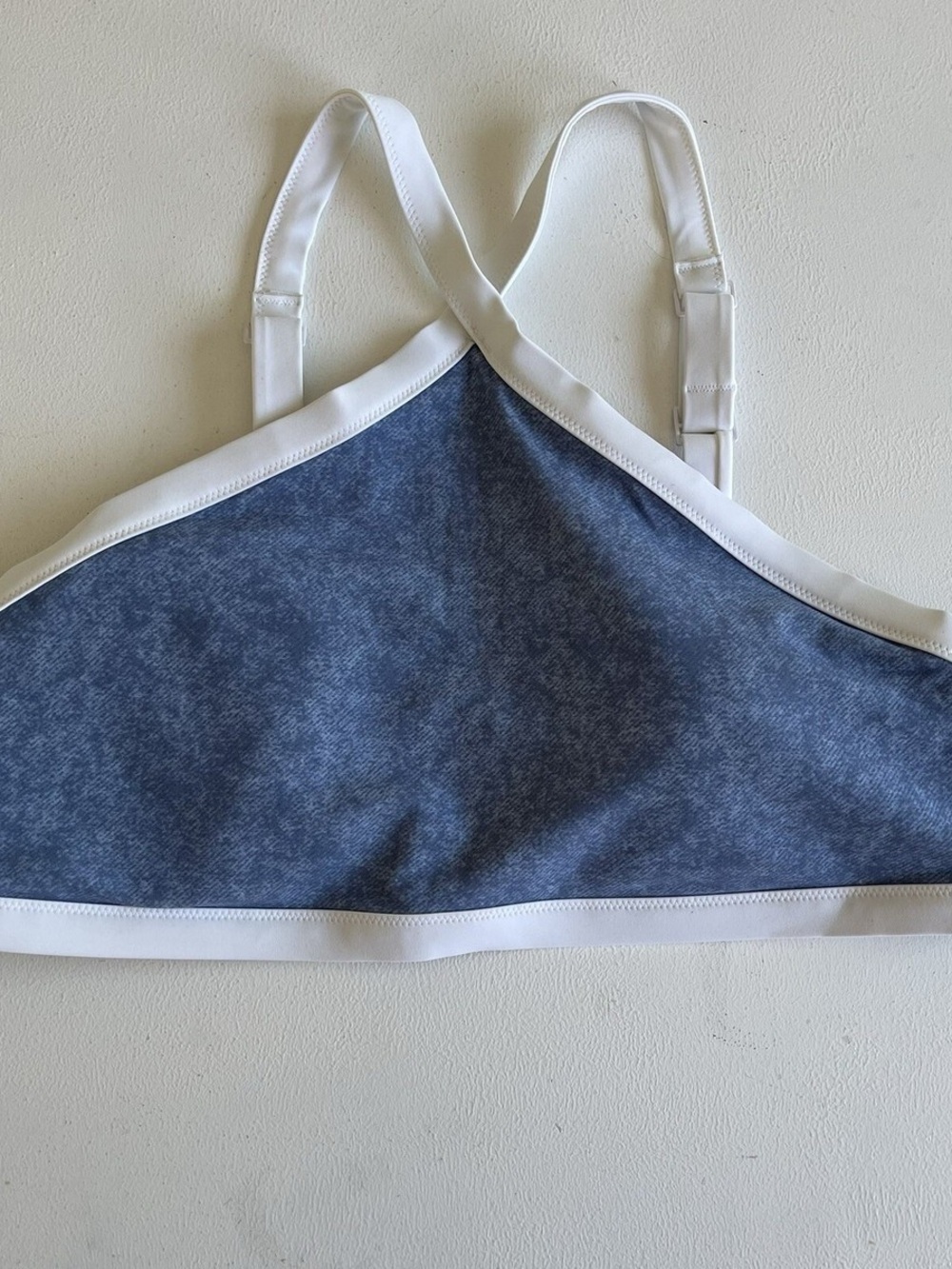 aerie Blue and White Bikini Top